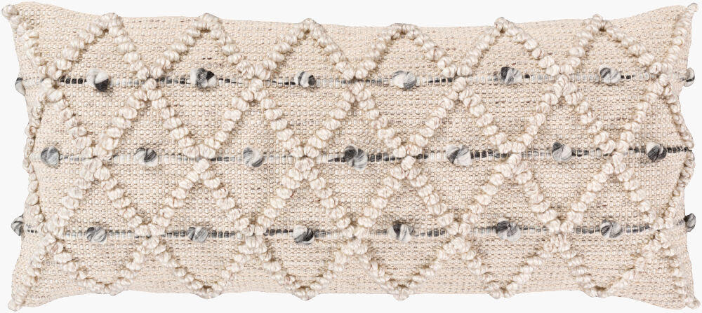 Anders Lumbar Pillow — Charcoal/Light Beige