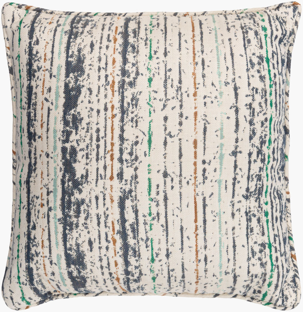 Arie Accent Pillow — Denim/Dusty Sage
