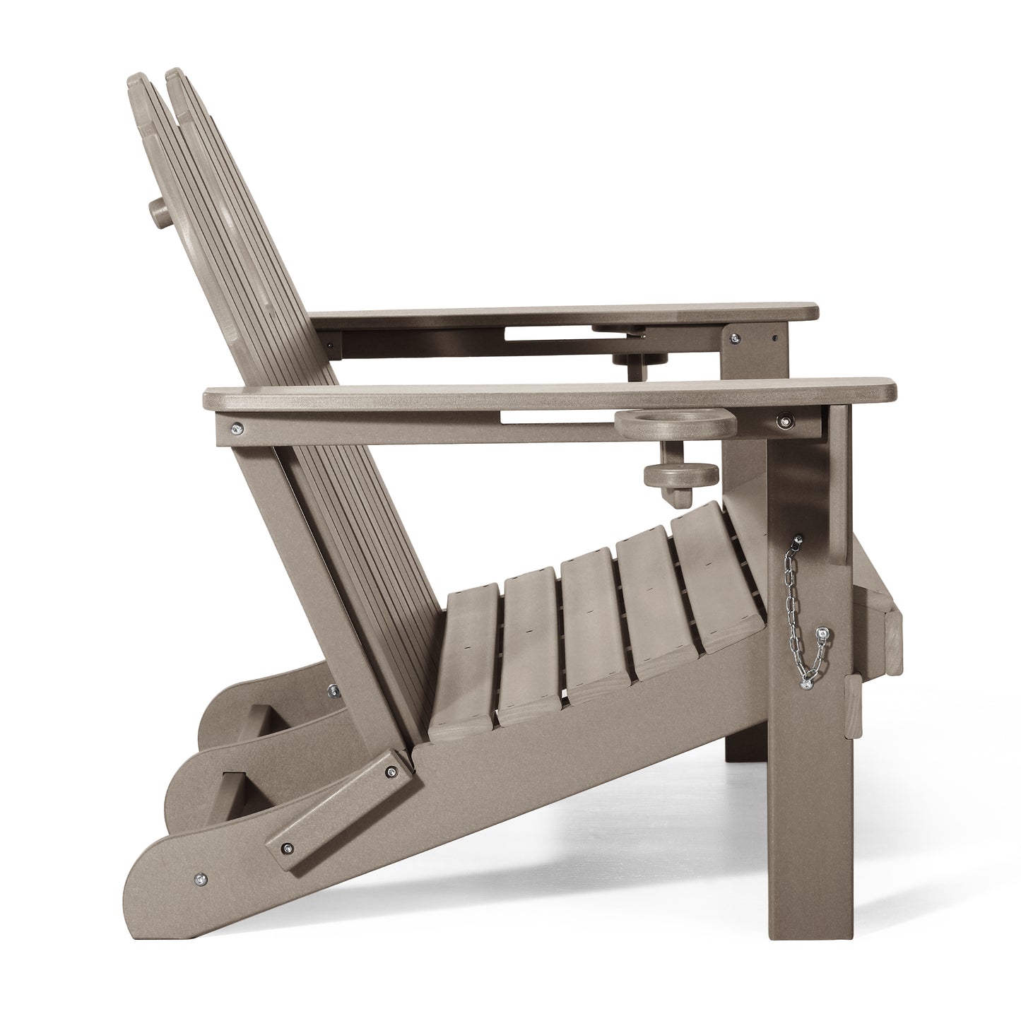 Magnolia Adirondack 49" Folding Bench Weathered Wood Seahawk Designs Patio Benches