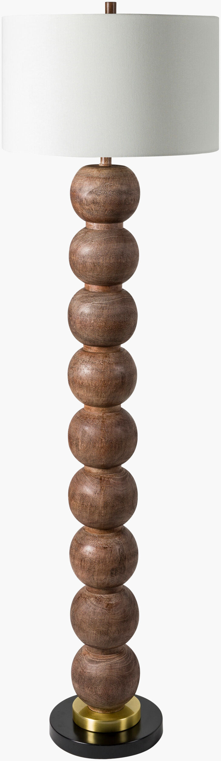 Algarve Accent Floor Lamp — Brown/Gold