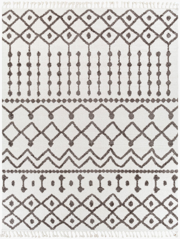 Alhambra Machine Woven Rug — Charcoal/Cream