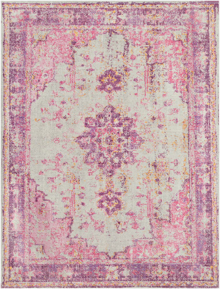 Antioch Machine Woven Rug — Gray/Lavender