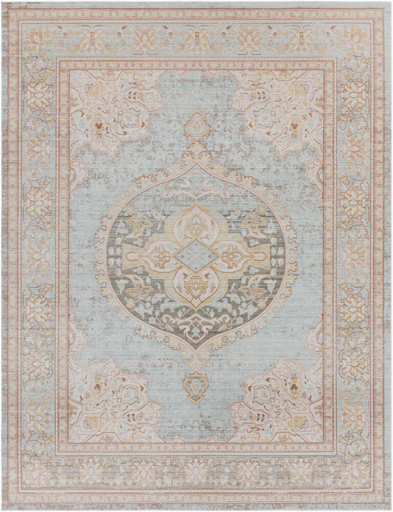 Antioch Machine Woven Rug — Brown/Gray