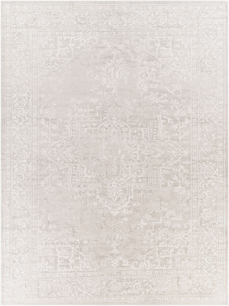 Aisha Machine Woven Rug — Gray/Off-White