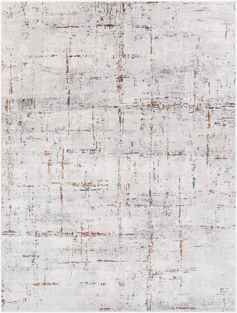 Aisha Machine Woven Rug — Burgandy/Burnt Orange