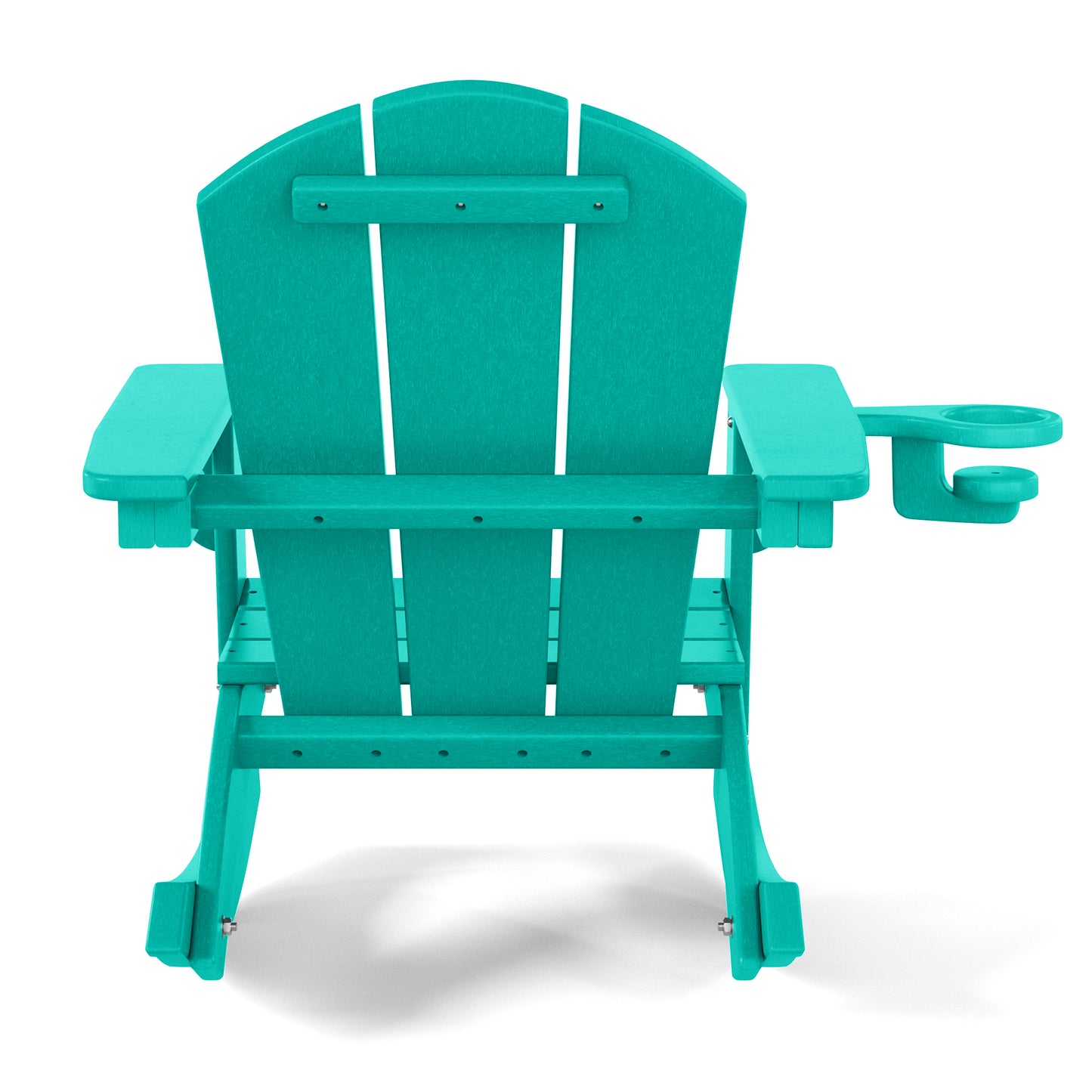 Tiny Terraces Kids Adirondack Rocking Chair with Cup Holder (Set of 2) Seahawk Designs Kids Patio Rocking Chairs