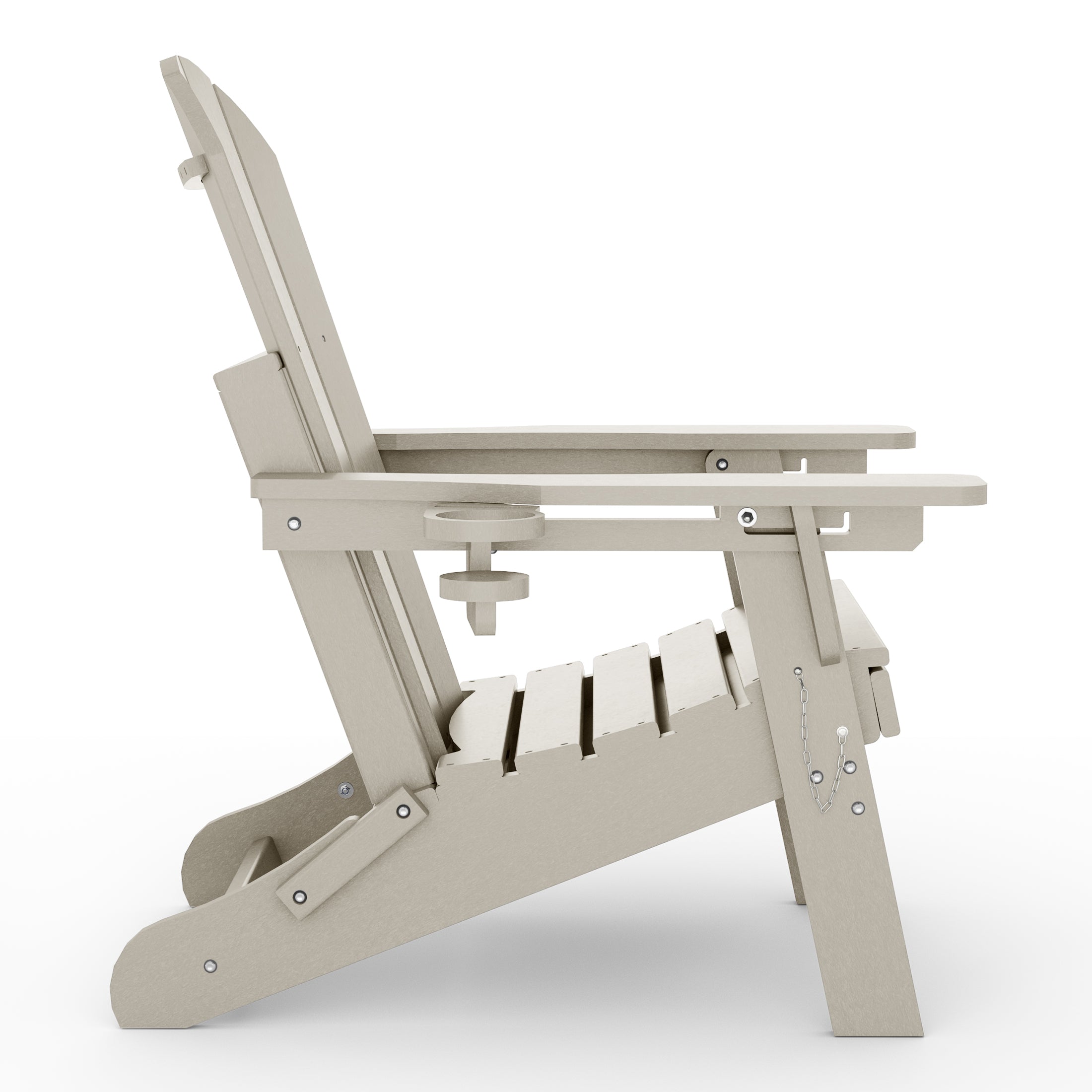 Chatham Folding Adjustable Adirondack Chair with Cup Holder and Hideaway Ottoman Sand Seahawk Designs Adirondack Chairs