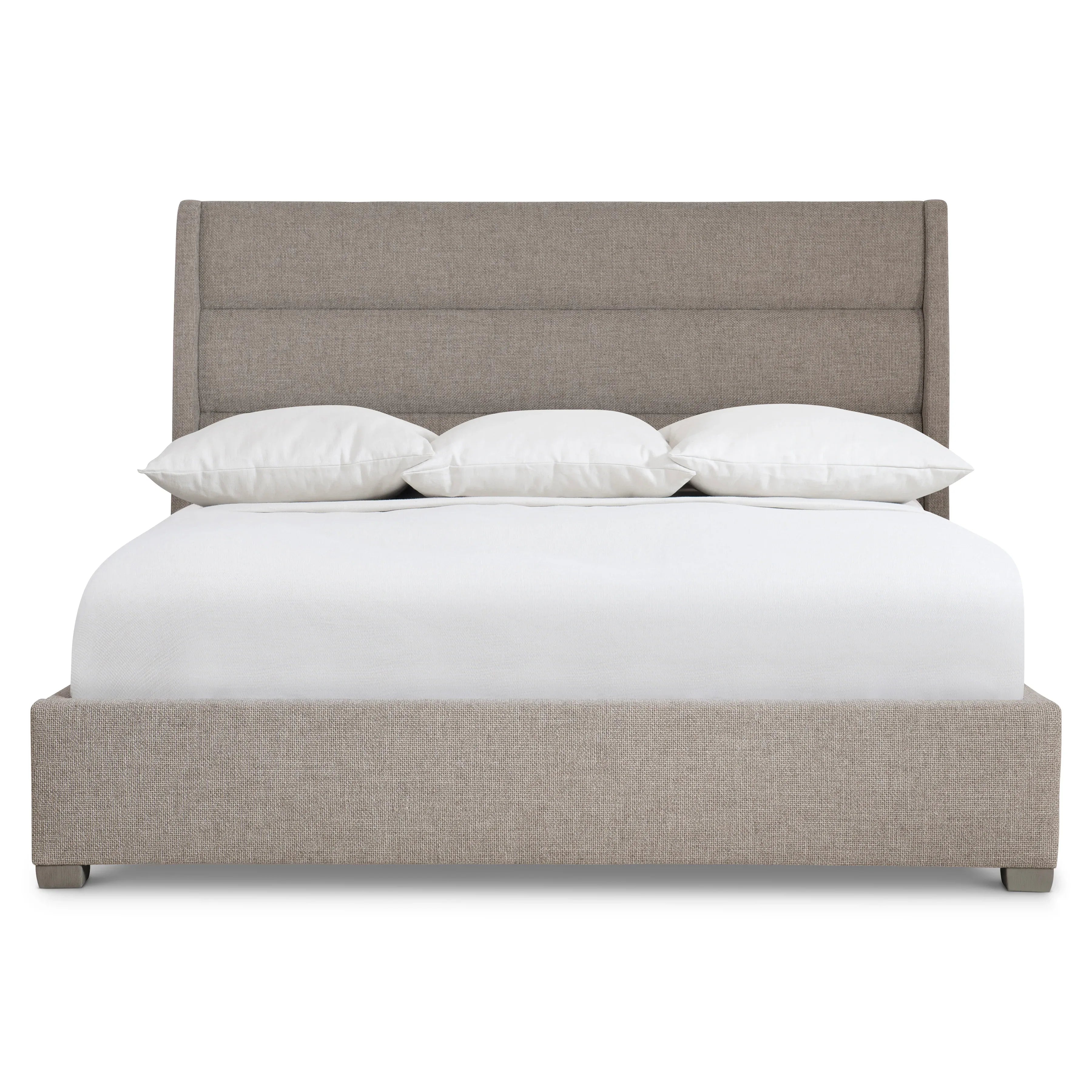 Bernhardt Vale Panel Bed — Channeled Upholstered King Bernhardt Bed