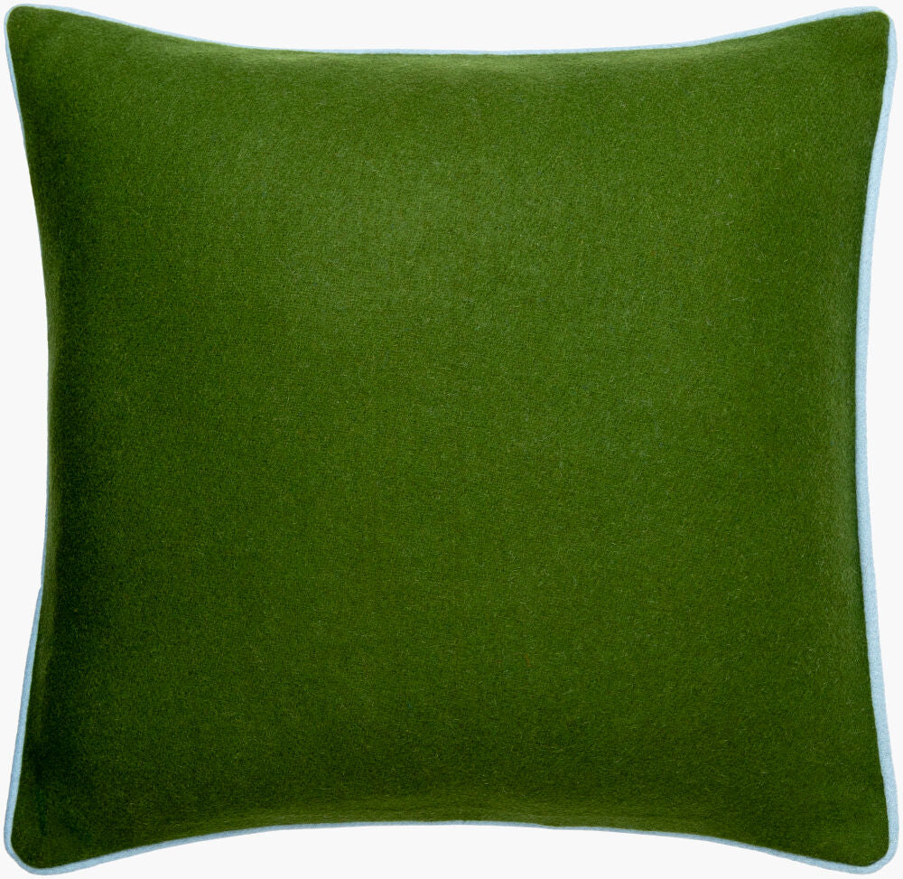 Ackerly Accent Pillow — Denim/Grass Green