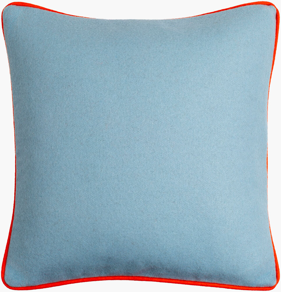 Ackerly Accent Pillow — Denim/Orange