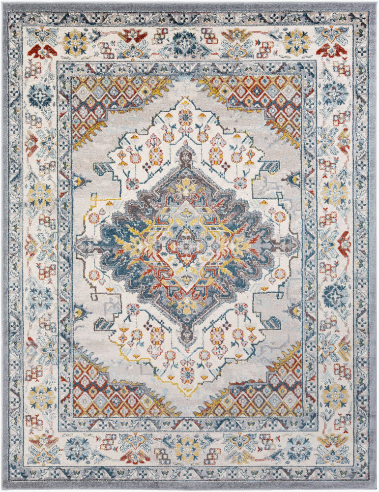 Ankara Machine Woven Rug — Charcoal/Cream Livabliss Area Rug