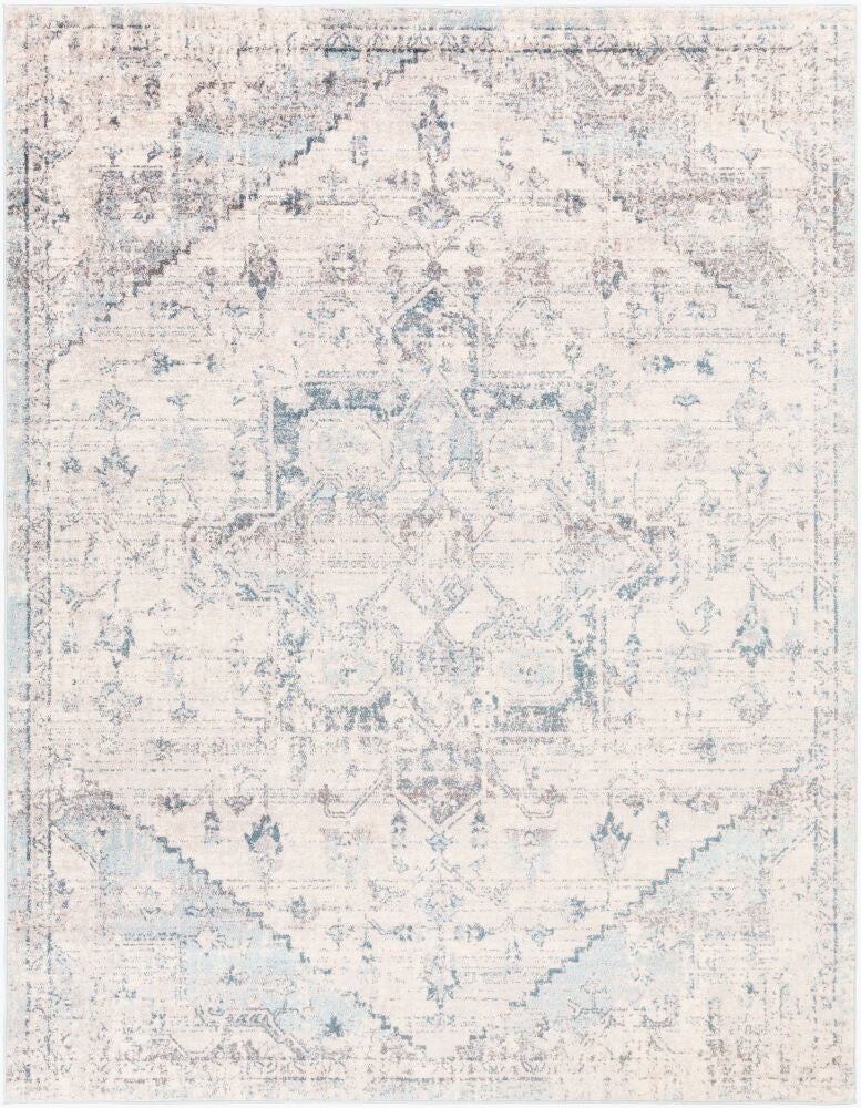 Ankara Machine Woven Rug — Blue/Cream