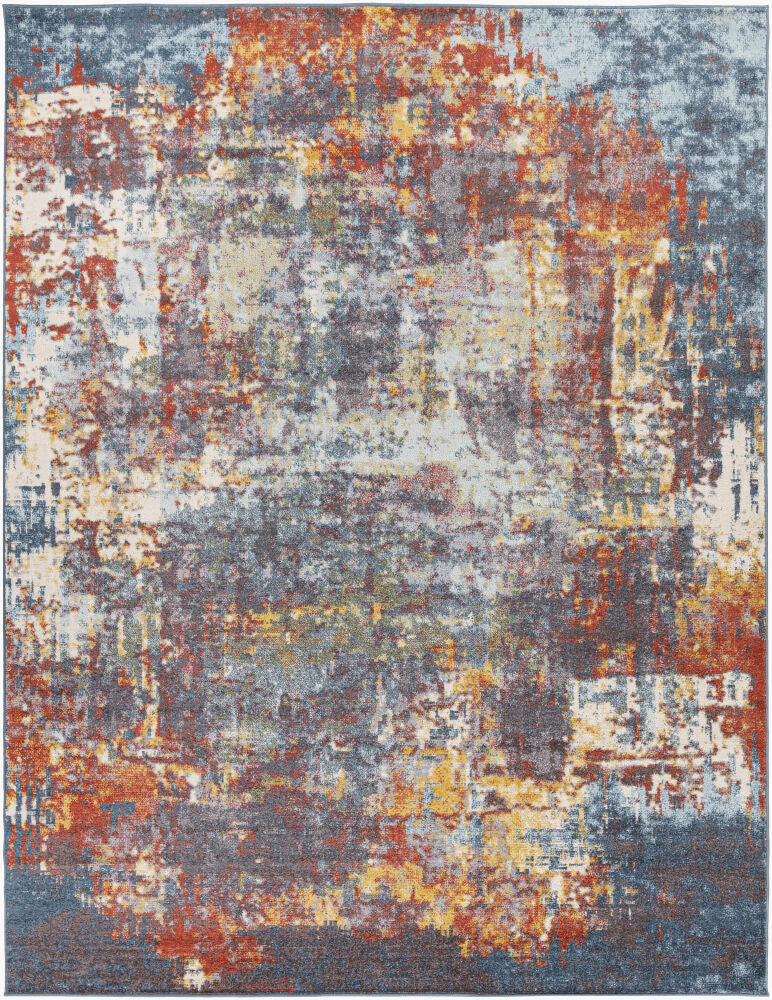 Ankara Machine Woven Rug — Charcoal/Cream