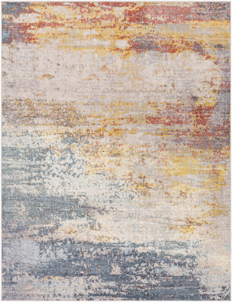 Ankara Machine Woven Rug — Charcoal/Cream