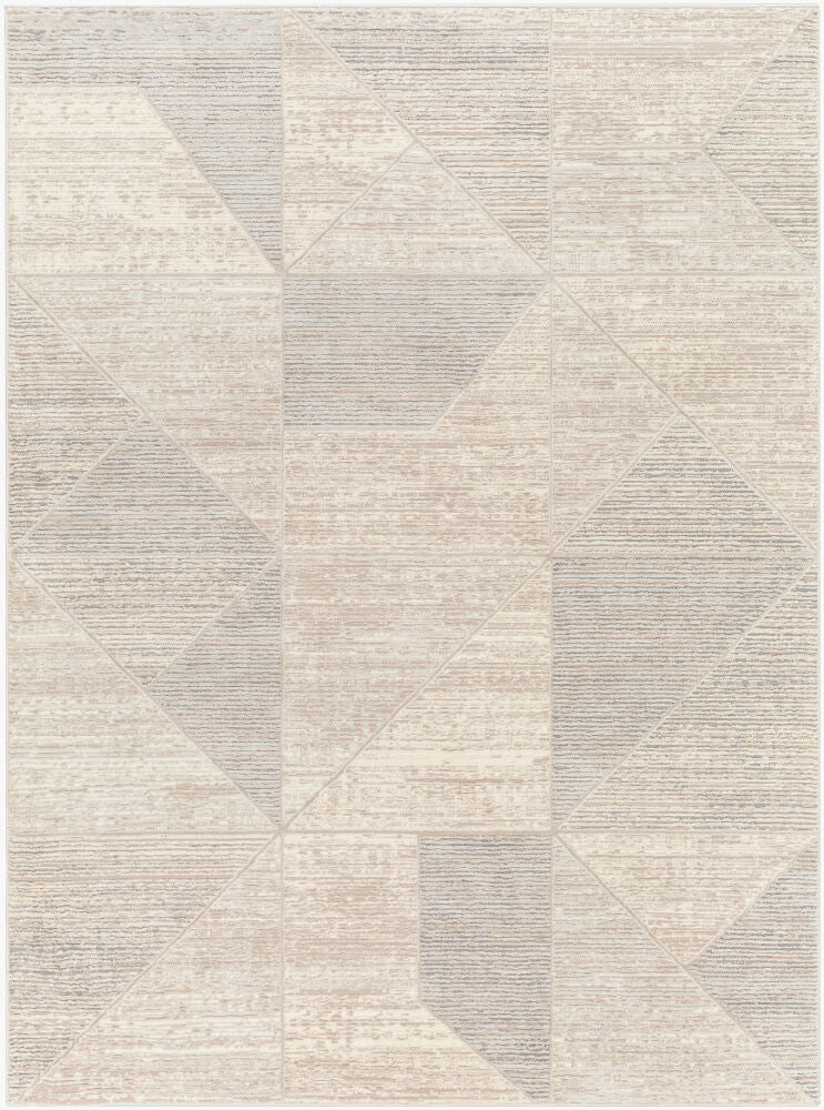 Alder Machine Woven Rug — Cream/Gray
