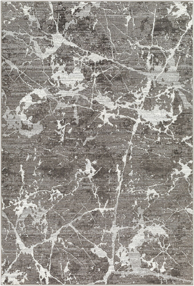 Alder Machine Woven Rug — Charcoal/Cream