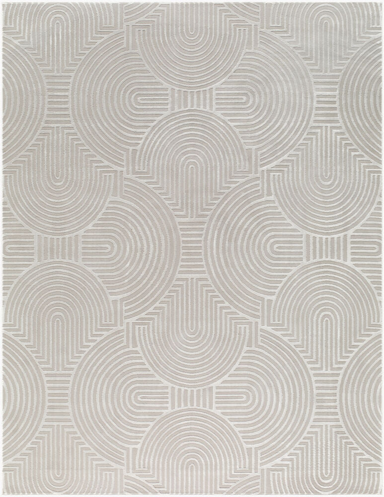 Alder Machine Woven Rug — Tan/Taupe