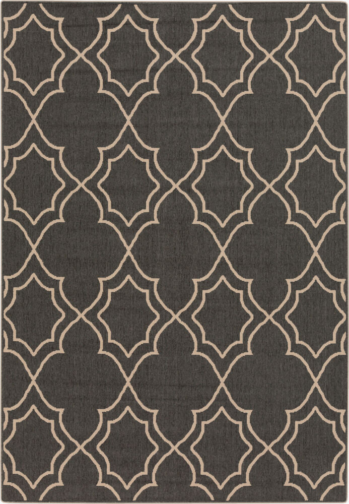 Alfresco Machine Woven Rug — Black/Brown