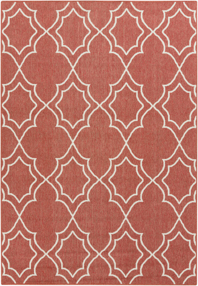 Alfresco Machine Woven Rug — Beige/Rust Livabliss Runner Rug