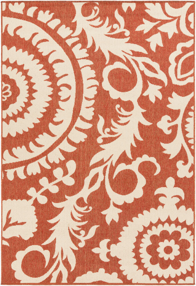 Alfresco Machine Woven Rug — Beige/Rust Livabliss Area Rug