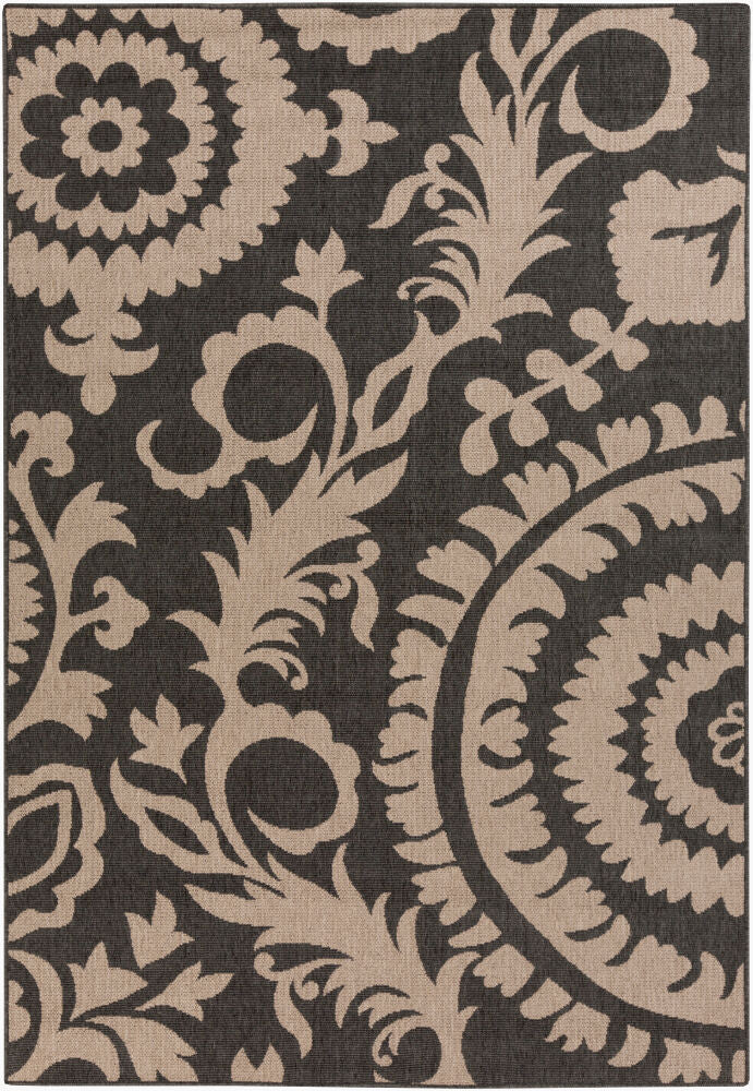 Alfresco Machine Woven Rug — Black/Brown