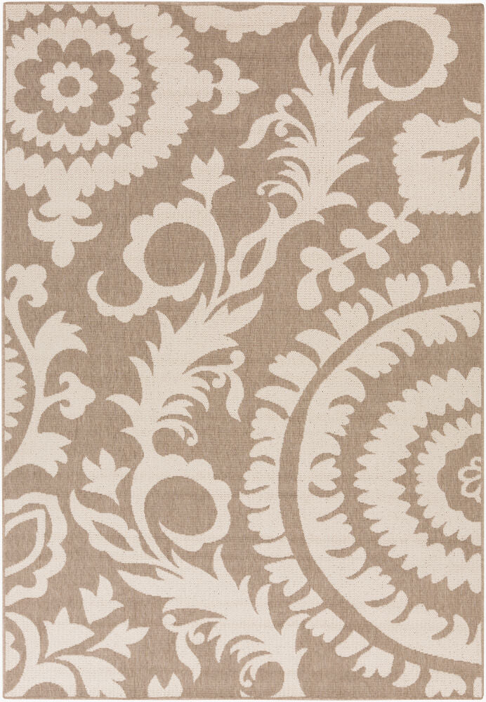 Alfresco Machine Woven Rug — Beige/Brown Livabliss Area Rug