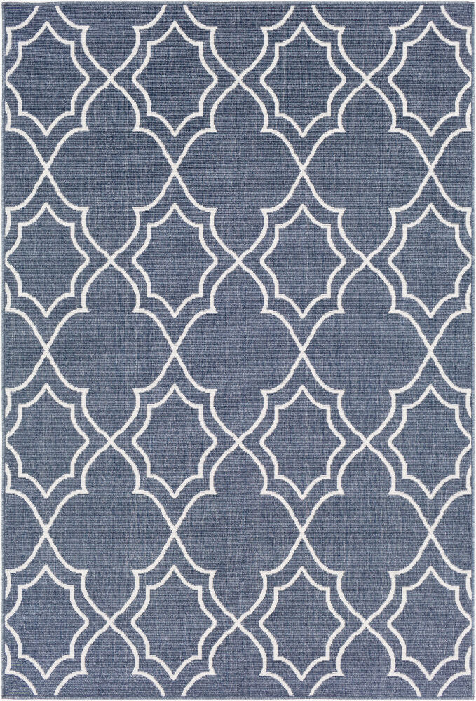 Alfresco Machine Woven Rug — Navy/White
