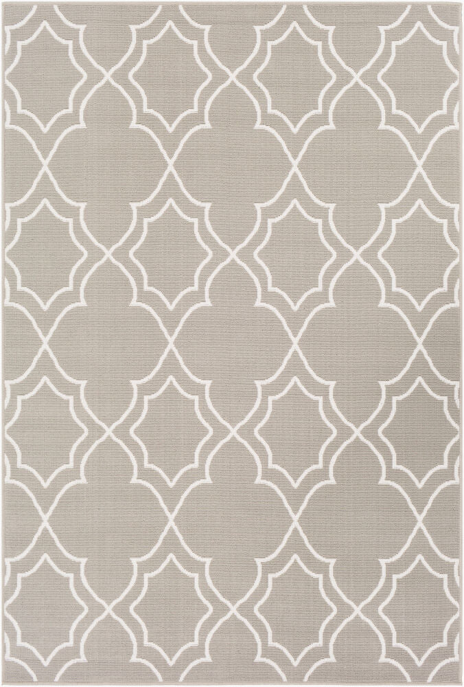 Alfresco Machine Woven Rug — Taupe/White