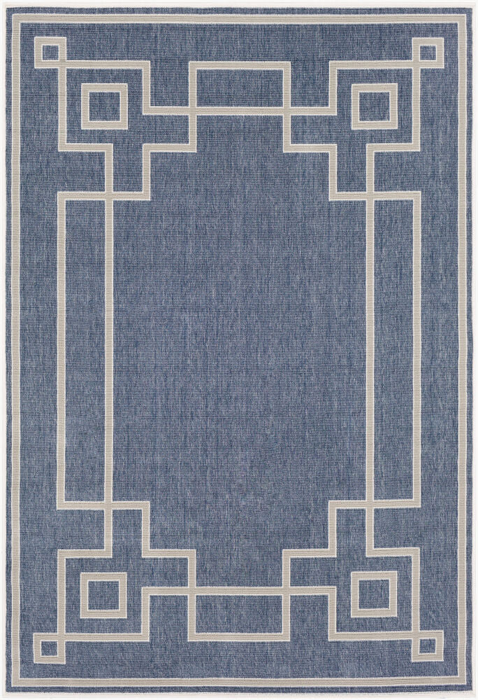 Alfresco Machine Woven Rug — Dark Blue/Taupe