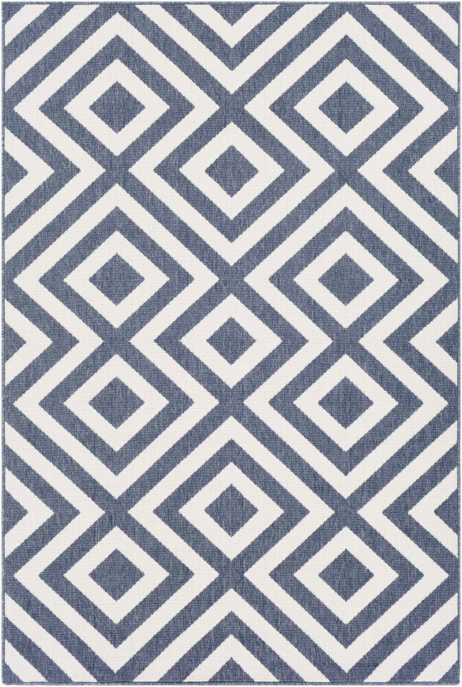 Alfresco Machine Woven Rug — Navy/White Livabliss Area Rug