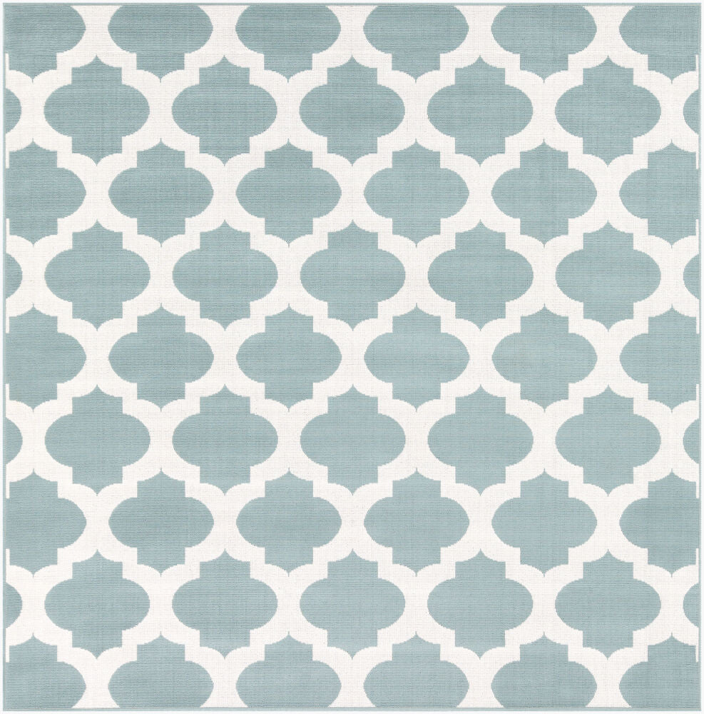 Alfresco Machine Woven Rug — Pale Blue/White