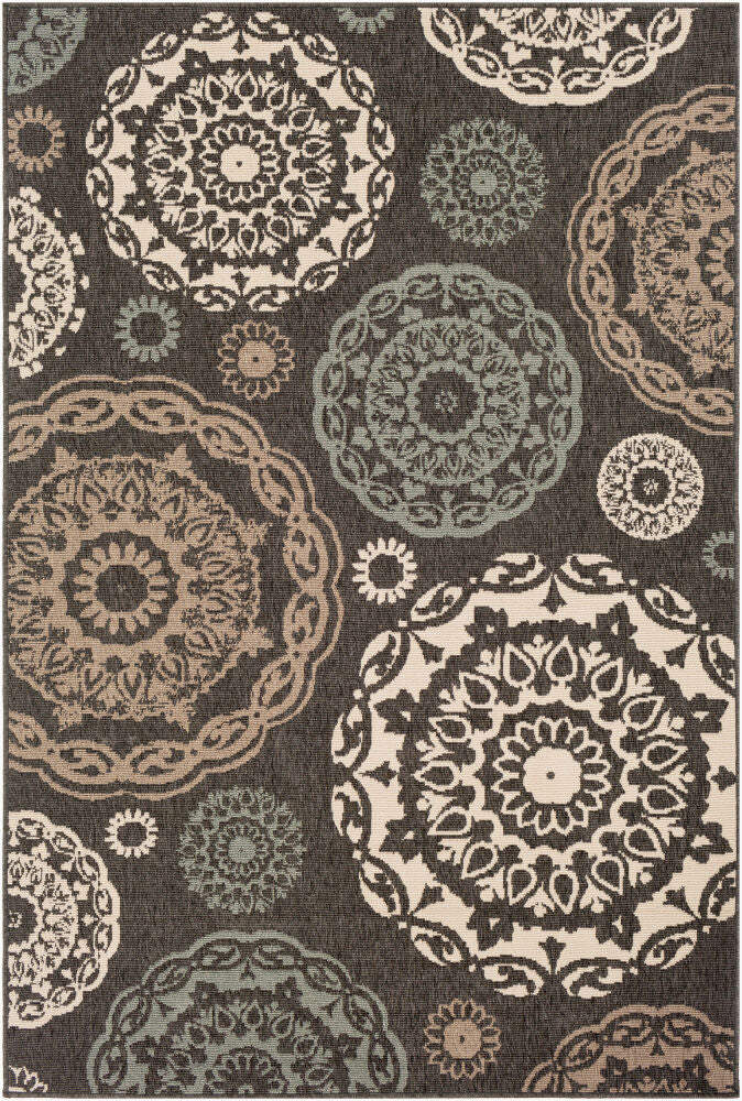 Alfresco Machine Woven Rug — Beige/Black