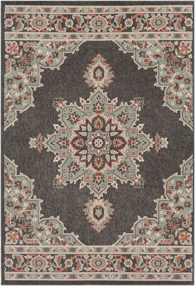 Alfresco Machine Woven Rug — Black/Brown