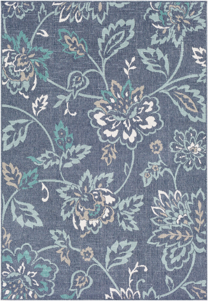 Alfresco Machine Woven Rug — Navy/Pale Blue