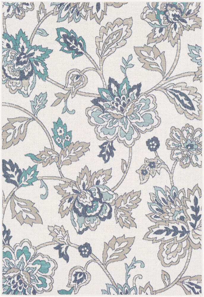 Alfresco Machine Woven Rug — Navy/Pale Blue Livabliss Area Rug