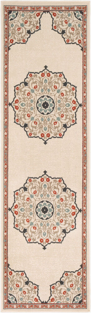 Alfresco Machine Woven Rug — Beige/Black Livabliss Area Rug