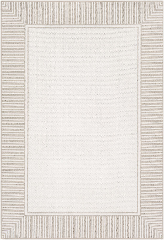 Alfresco Machine Woven Rug — Taupe/White
