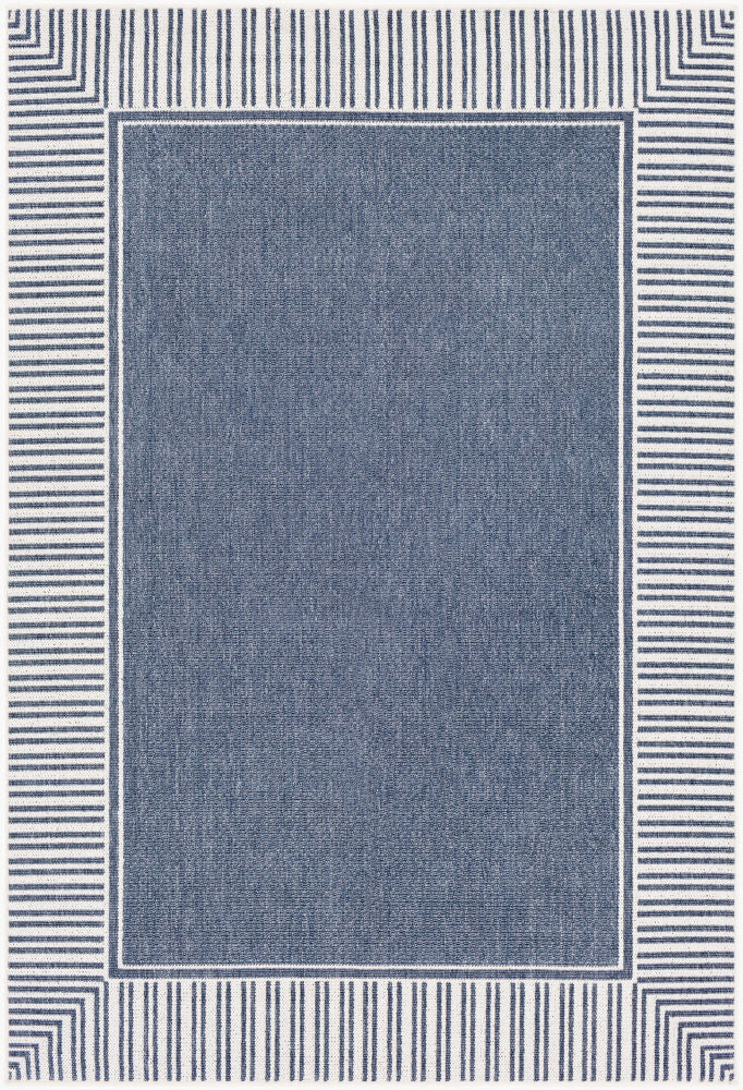 Alfresco Machine Woven Rug — Navy/White