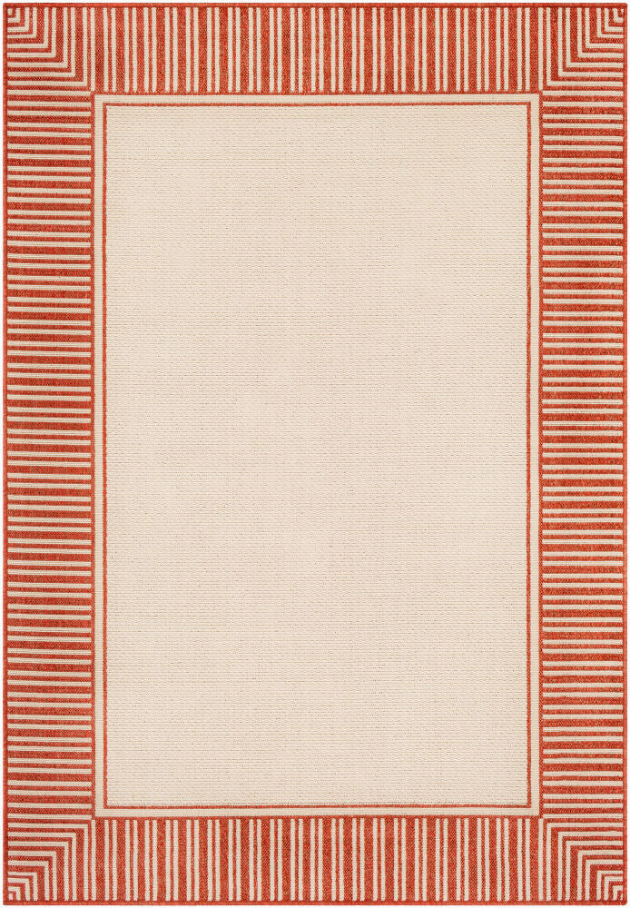 Alfresco Machine Woven Rug — Beige/Rust