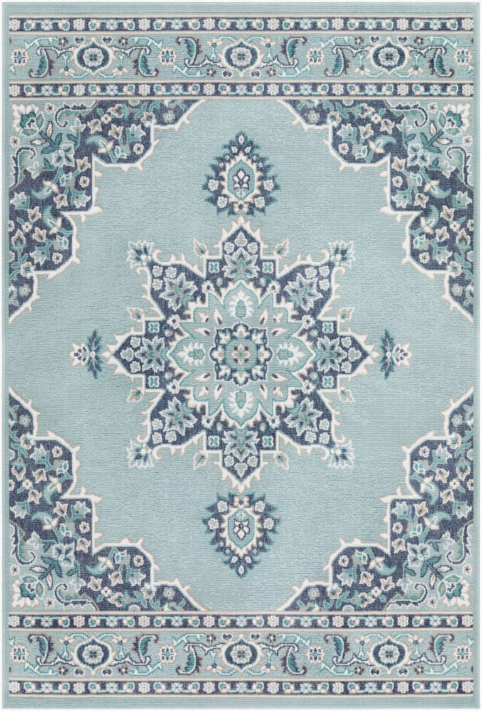 Alfresco Machine Woven Rug — Navy/Pale Blue