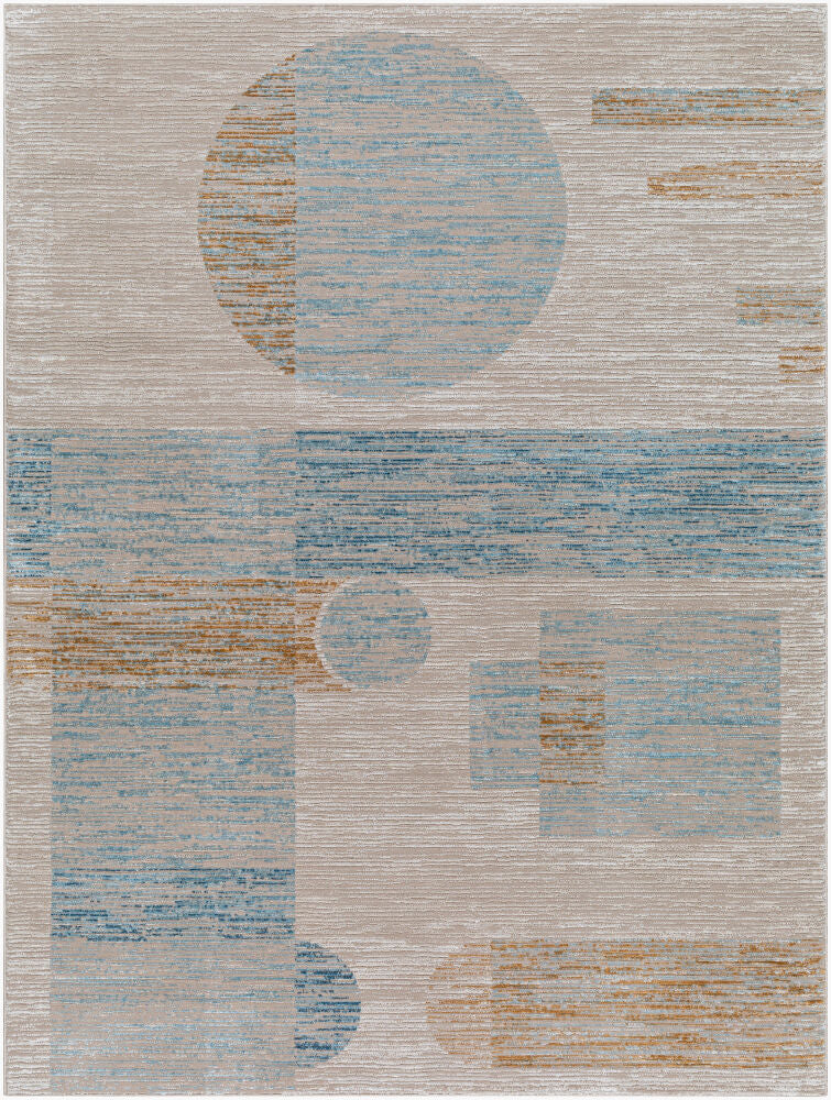 Allegro Machine Woven Rug — Blue/Ivory