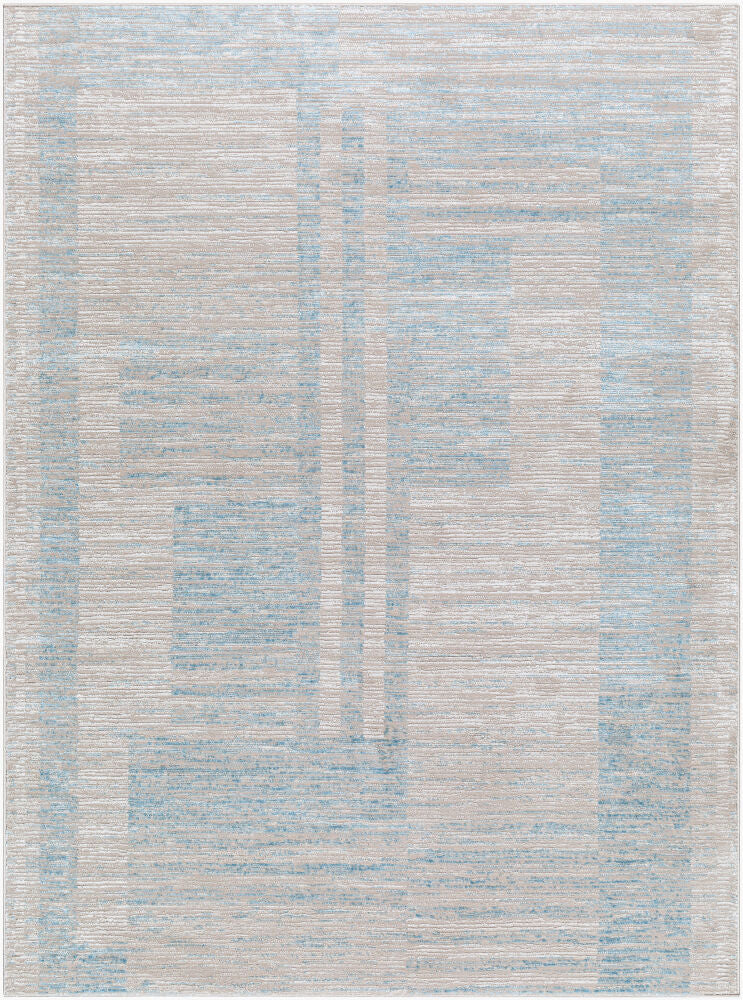 Allegro Machine Woven Rug — Blue/Ivory