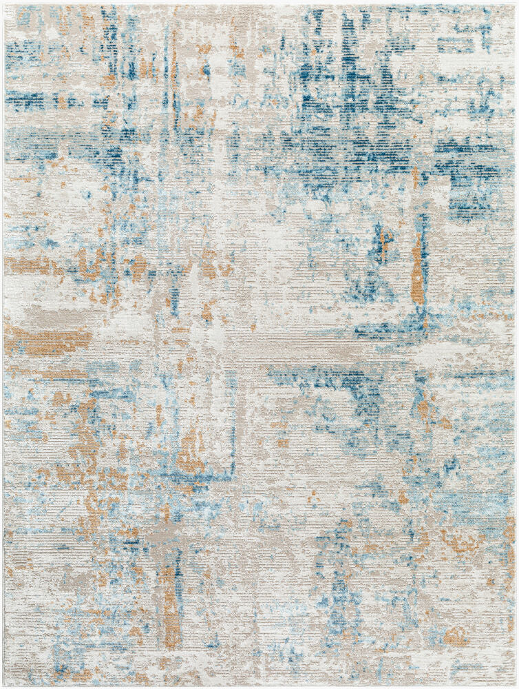 Allegro Machine Woven Rug — Blue/Ivory