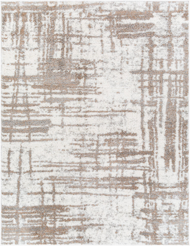 Aliyah Shag Machine Woven Rug — Cream/Gray