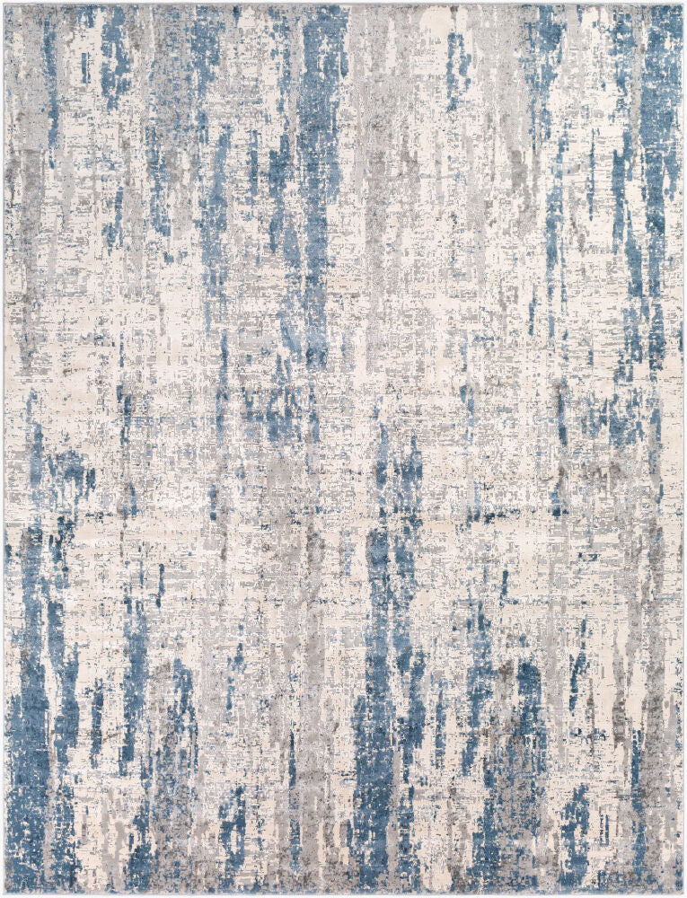 Alpine Machine Woven Rug — Blue/Charcoal