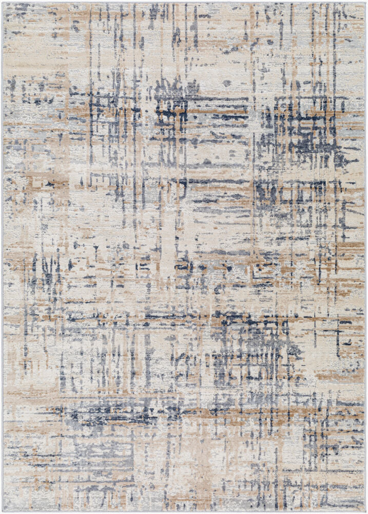 Alpine Machine Woven Rug — Charcoal/Ivory
