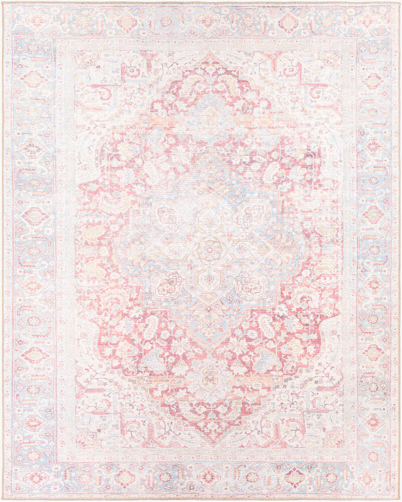 Alanya Machine Woven Rug — Cream/Grass Green