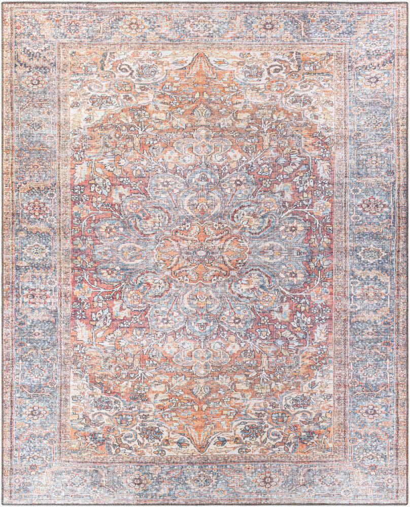Alanya Machine Woven Rug — Cream/Dark Blue