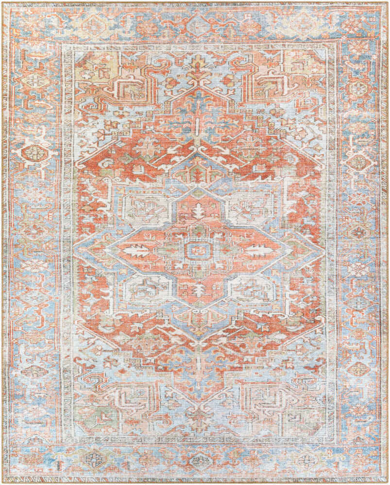 Alanya Machine Woven Rug — Brown/Dark Blue