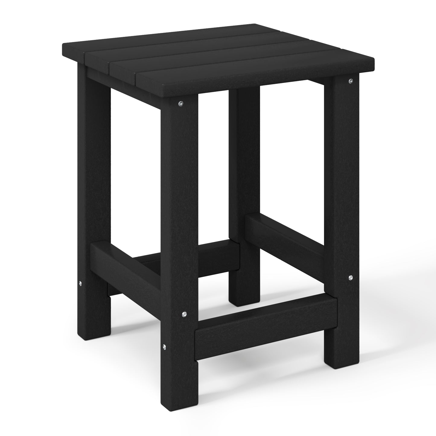 Tiny Terraces Kids' All-Weather Outdoor Side Table (12" Top) Black Seahawk Designs Kids Patio Side Tables